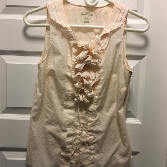 Peach blush ruffle J Crew Tank - Picture 2 of 4